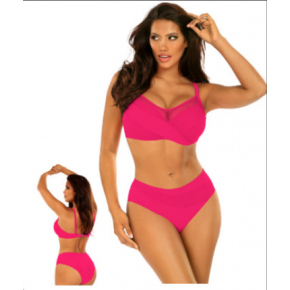 Dámské dvoudílné plavky Fashion 18 S940FA18-2d tm. růžové - Self