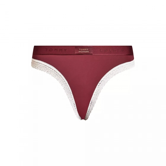 Dámské kalhotky BIKINI  UW0UW04813 VLP vínové - Tommy Hilfiger