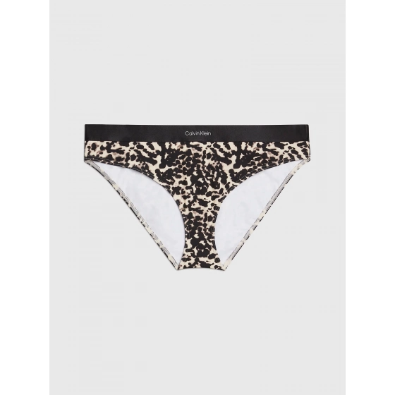 Dámské plavkové kalhotky KW0KW02490 0GM vzor leopard - Calvin Klein