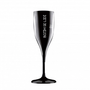 SKLENKA Bojím se lidí - černá nerozbitná prosecco sklenice 150 ml