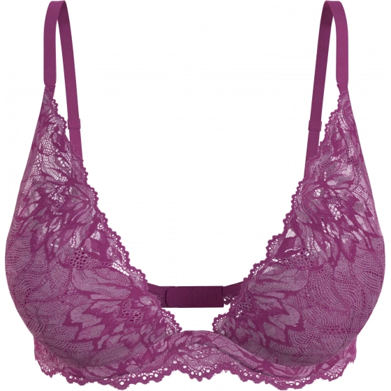 Dámské podprsenka LIGHTLY LINED PLUNGE 000QF6396EVID fialová - Calvin Klein