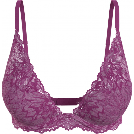 Dámské podprsenka LIGHTLY LINED PLUNGE 000QF6396EVID fialová - Calvin Klein