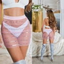 Dámská mini sukně s třpytkami 20740 růžová - Koucla