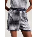 Dámské pyžamové šortky WOVEN SHORT PRINT UW0UW04944 02G tm. modro-bílé - Tommy Hilfiger