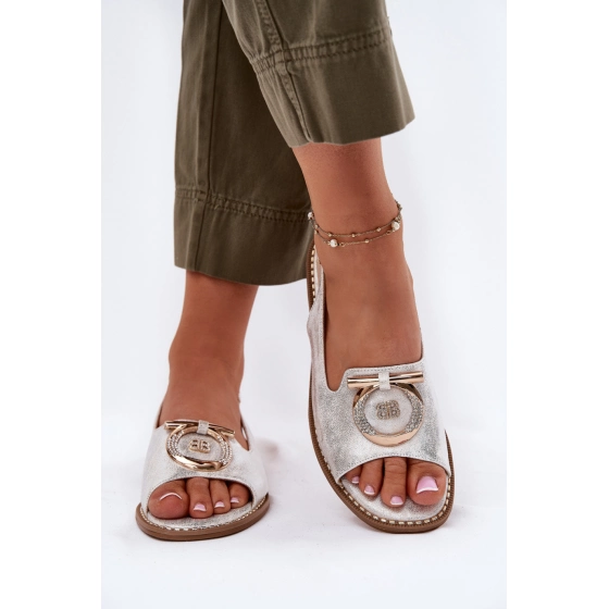 Dámské sandály KV51-003 Stříbrno-zlatá - S.Barski