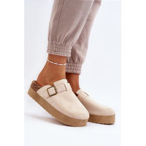 Dámské nazouváky / pantofle SS-248 Béžová - Step in style