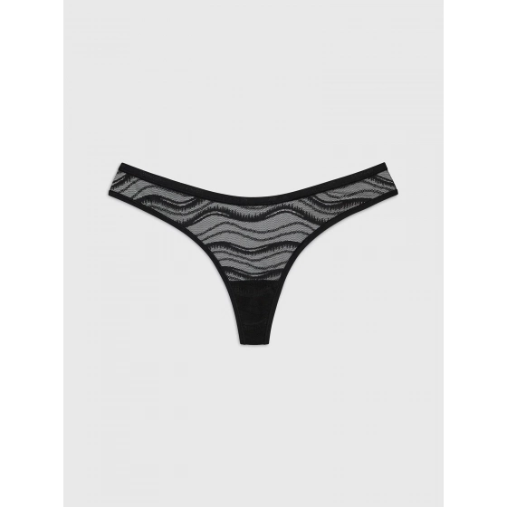 Dámská tanga 000QD3971E UB1 černé - Calvin Klein