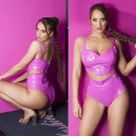 Sexy latexové kalhotky 205151 růžové - Koucla