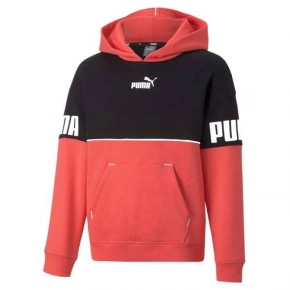 Dětská mikina Jr 670205 35 Černá s korálovou - Puma Dětská mikina Jr 670205 35 Černá s korálovou - Puma