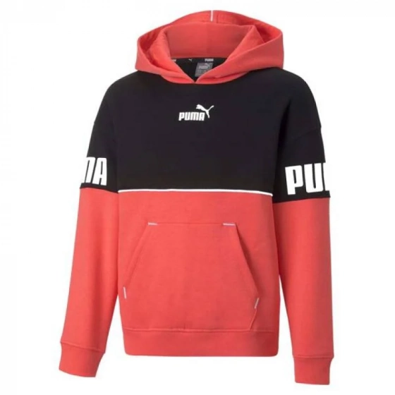 Dětská mikina Jr 670205 35 Černá s korálovou - Puma