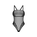 Dámské svůdné body Lune Bellis Teddy černé - Obsessive