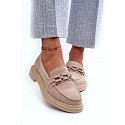 Dámské semišové mokasíny HX52-222 béžové -  S.Barski