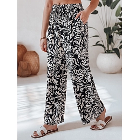 Dámské kalhoty uy2634 TROPICAL SUN černo-krémové - FashionStreet Dámské kalhoty uy2634 TROPICAL SUN černo-krémové - FashionStreet