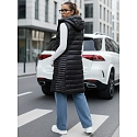 Dámská prošívaná vesta s kapucí TY5255 černá  - FashionStreet 