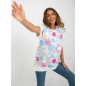 Dámská halenka RV BZ 8689.41 Ecru s modrou mix - FPrice