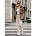 Dámská přechodná bunda TY5608 hnědá - FashionStreet 