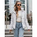 Dámská zimní bunda TY5042  sv. šedá - FashionStreet