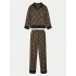 Dámské pyžamo YI90017 202 hnědé s potiskem - DKNY