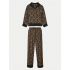 Dámské pyžamo YI90017 202 hnědé s potiskem - DKNY