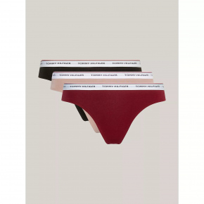 Dámská tanga 3 PACK UW0UW04894 0R3 vícebarevná - Tommy Hilfiger