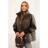 Dámská prošívaná bunda 5705 khaki - Kesi