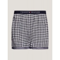 Dámské pyžamové šortky WOVEN SHORT PRINT UW0UW04944 02G tm. modro-bílé - Tommy Hilfiger