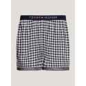 Dámské pyžamové šortky WOVEN SHORT PRINT UW0UW04944 02G tm. modro-bílé - Tommy Hilfiger