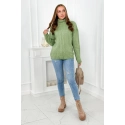 Svetr s rolákem S24-9  tmavá máta - Kesi