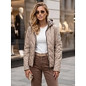 Dámská přechodová bunda s kapucí TY5774 sv.hnědá - FashionStreet 