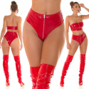 Sexy Latexlook Hotpants se zipem - Koucla