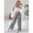 Dámské kalhoty uy2634 TROPICAL SUN černo-krémové - FashionStreet 