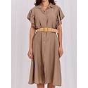 Dámské šaty MI SK 82970.86 khaki - Milady