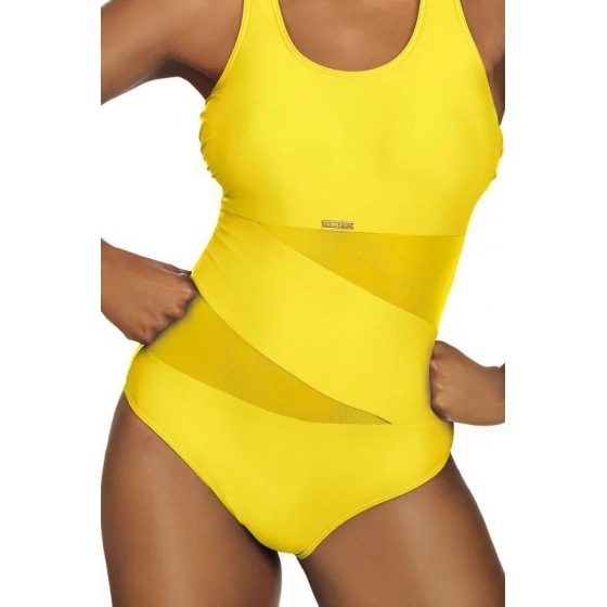 Dámské jednodílné plavky S36W-21 Fashion sport žlutá - Self