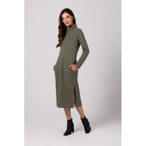 Dámské šaty B274 Khaki - BeWear