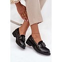 Lakované dámské mokasiny HY52-546 černé - S.Barski