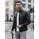 Pánská kožená bunda TX4243 černá - FashionStreet 