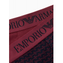 Pánské boxerky 2PACK 111210 3F504 56636 vínové s potiskem - Emporio Armani