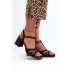 Sandály na podpatku C-146 černé - Step in style
