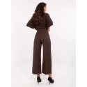 Dámské kalhoty IT SP FL9068.96 Tmavě hnědá - Rue Paris