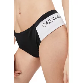 Spodní díl plavek KW0KW00841-BEH černobílá - Calvin Klein