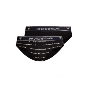 Dámské kalhotky 163334 1P219 03937 námořnická modrá - 2 pack - Emporio Armani