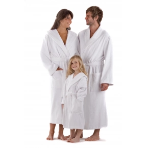 Unisex župan s kapucí  3150 Sauna Bílá - Vestis