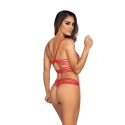 Dámská podprsenka / polokorzet V-9581 Červená - Axami