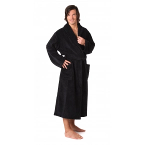 Pánský dlouhý župan s šálovým límcem Tampa 2149 9999 Černá - Vestis