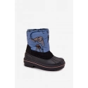 Dětské sněhule na suchý zip LCJ-25-10-3774 Modrá s černou vzor - Lee Cooper