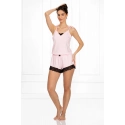 Dámské pyžamo Laura Světle růžová s černou - Momenti Per Me