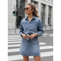 Dámské mini šaty JINELLA EY2569 Jeans modrá - Fashion Street 
