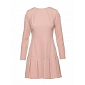 Šaty s obrácenými záhyby M872 béžové - MOE
