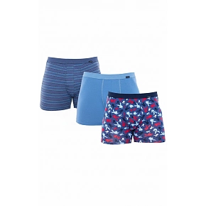 Pánské boxerky 3Pack 946/08 modrá mix - Cornette