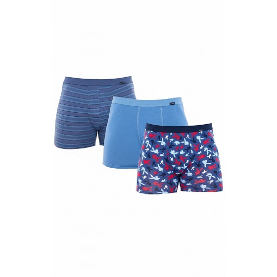 Pánské boxerky 3Pack 946/08 modrá mix - Cornette